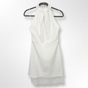 Lulus Dress Mini Perfect Match White Bachelorette Bride Bridal Small NEW